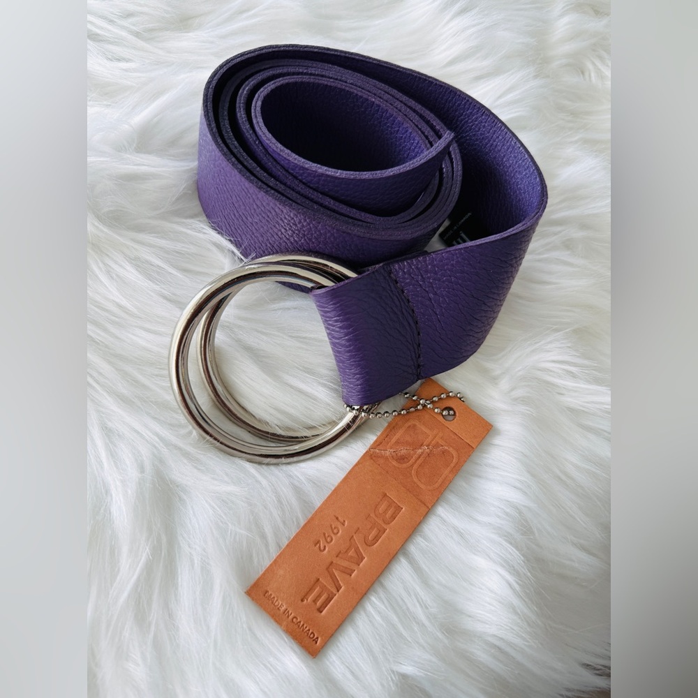 🇨🇦 Brave Leather Collection - Purple Celina Leather Belt